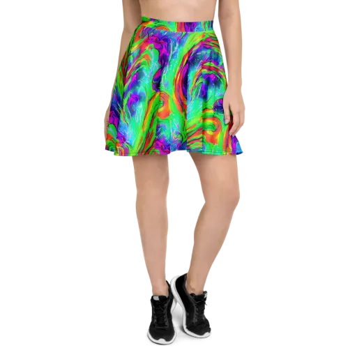 Ultraviolet Splash on a Skater Skirt