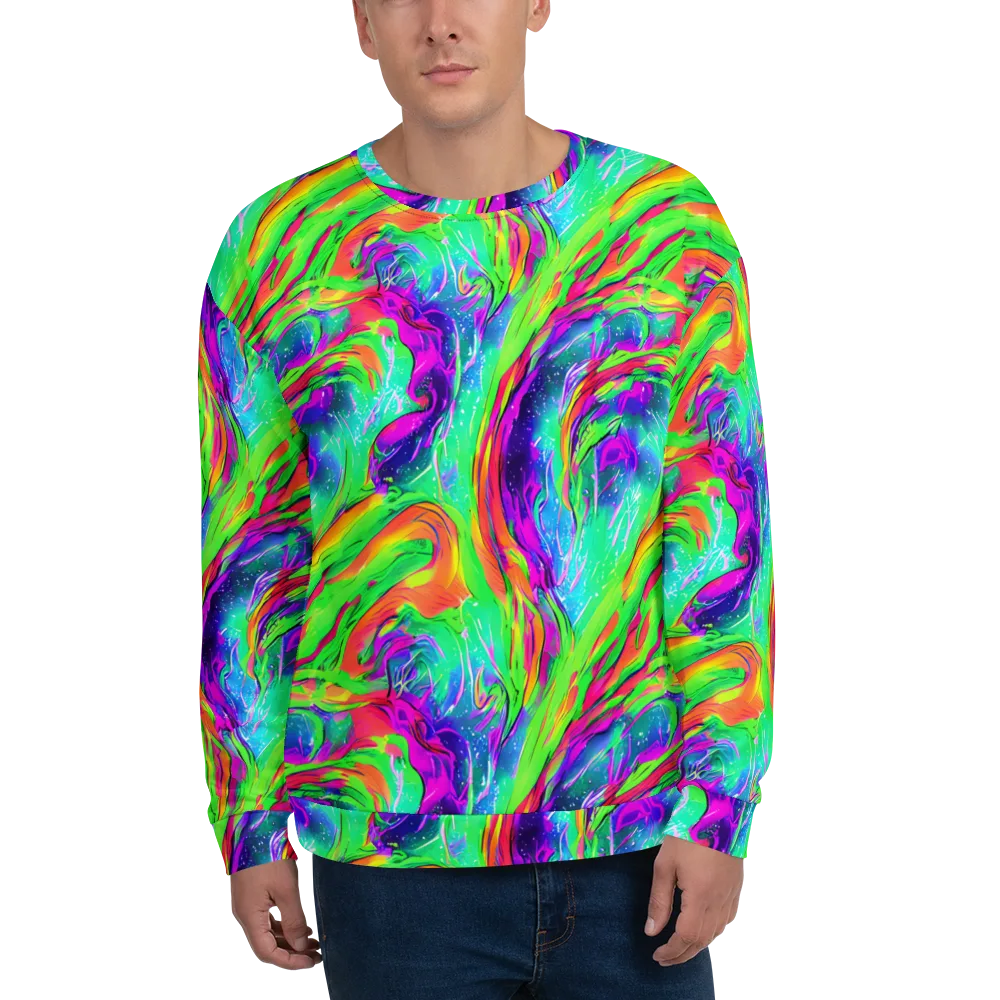 Ultraviolet Splash on Sweatshirt — Front