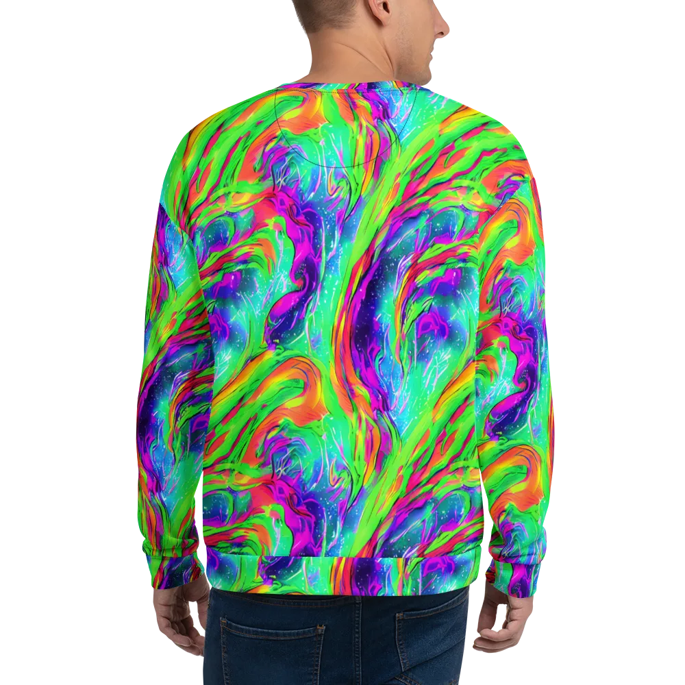 Ultraviolet Splash on Sweatshirt — Back
