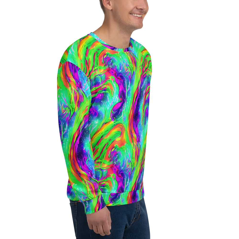 Ultraviolet Splash on Sweatshirt — Right Front