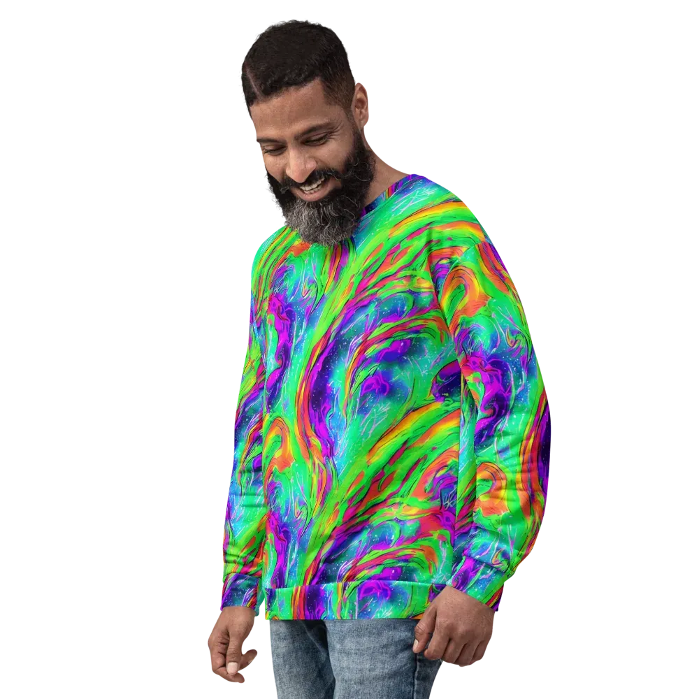Ultraviolet Splash on Sweatshirt — Left Front