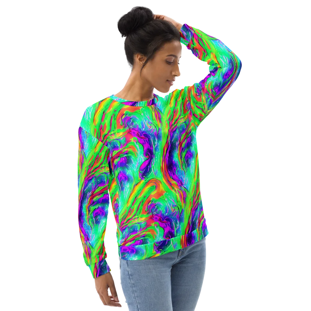 Ultraviolet Splash on Sweatshirt — Right Front