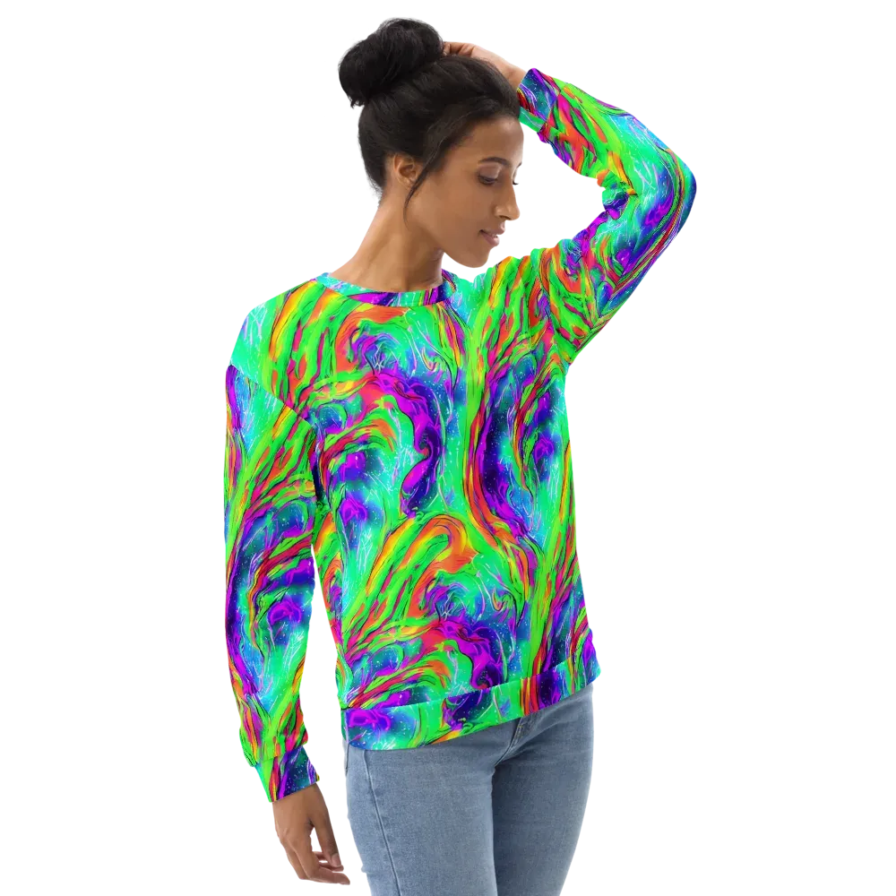 Ultraviolet Splash on Sweatshirt — Right Front