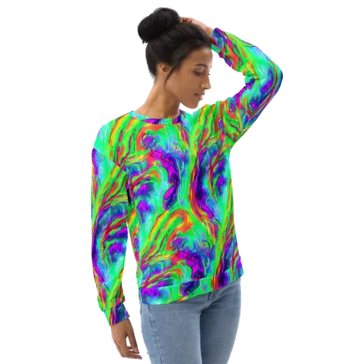 Ultraviolet Splash on a Sweatshirt