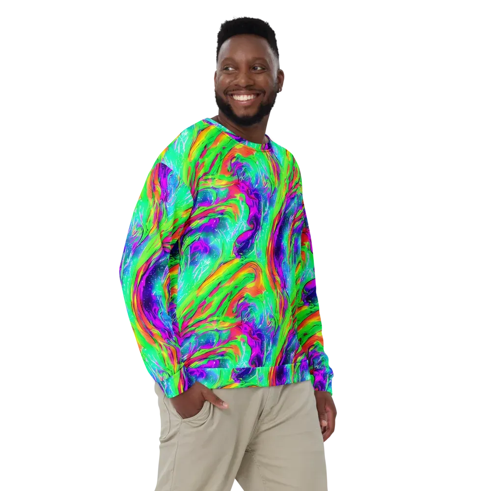 Ultraviolet Splash on Sweatshirt — Front