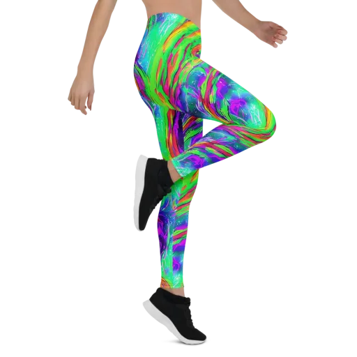 Ultraviolet Splash on a Leggings