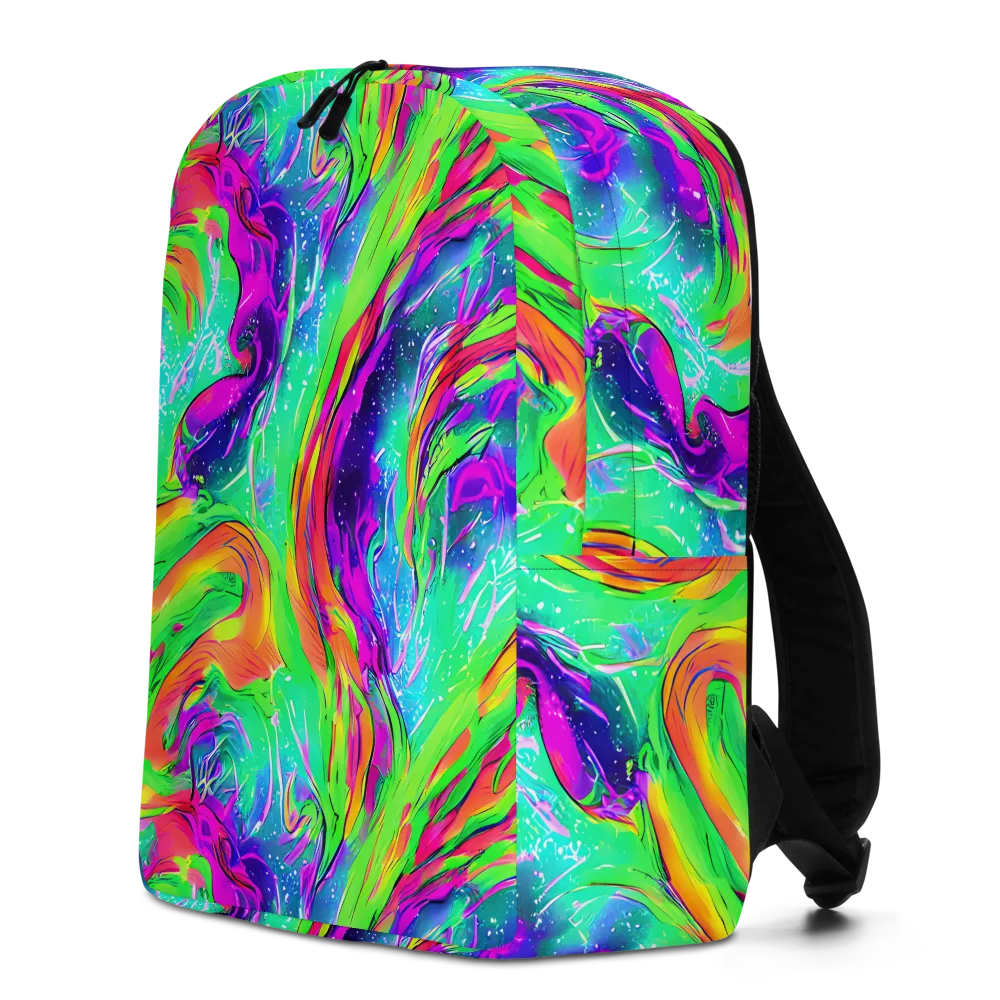 Ultraviolet Splash on Minimalist Backpack — Left