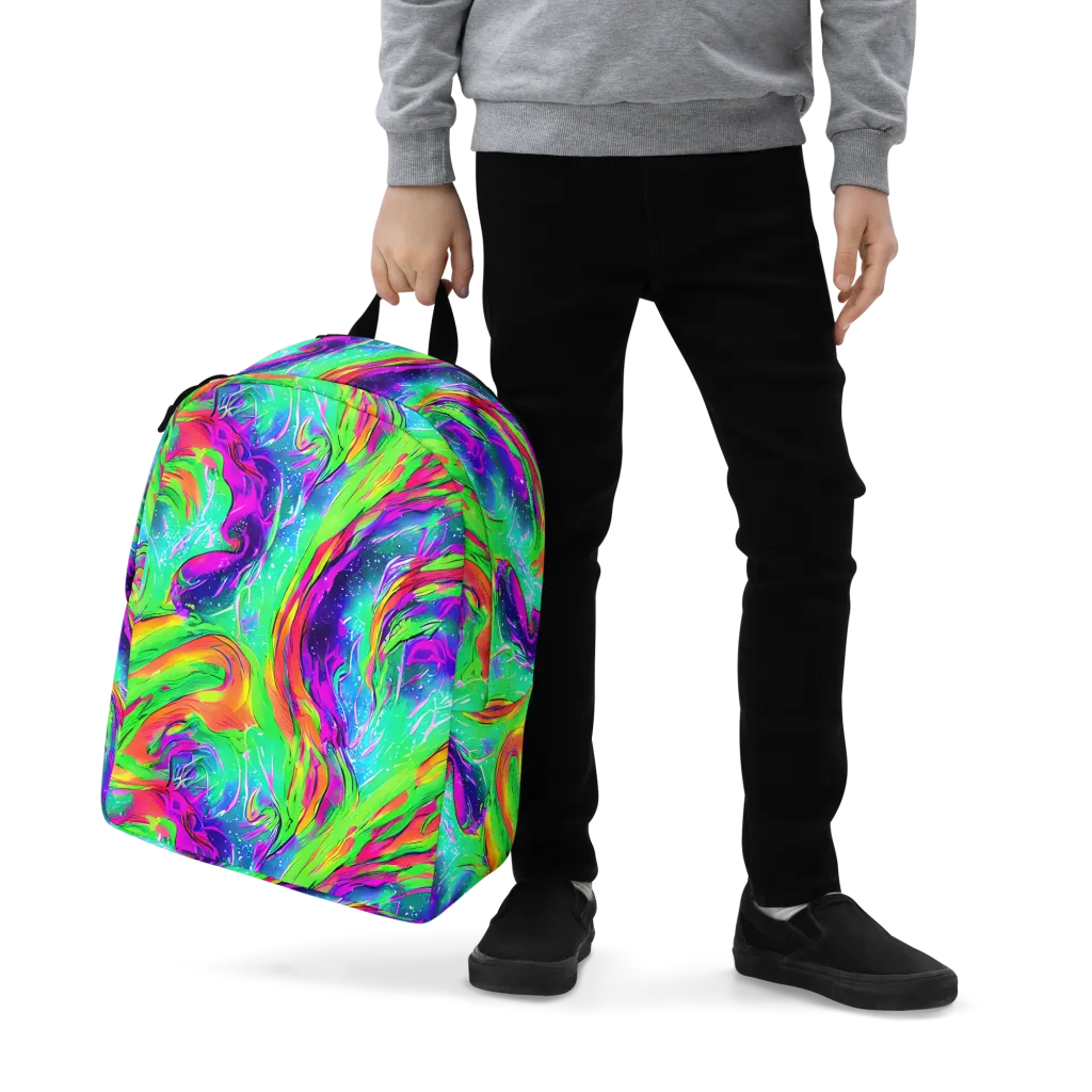 Ultraviolet Splash on Minimalist Backpack — Zoomed-in