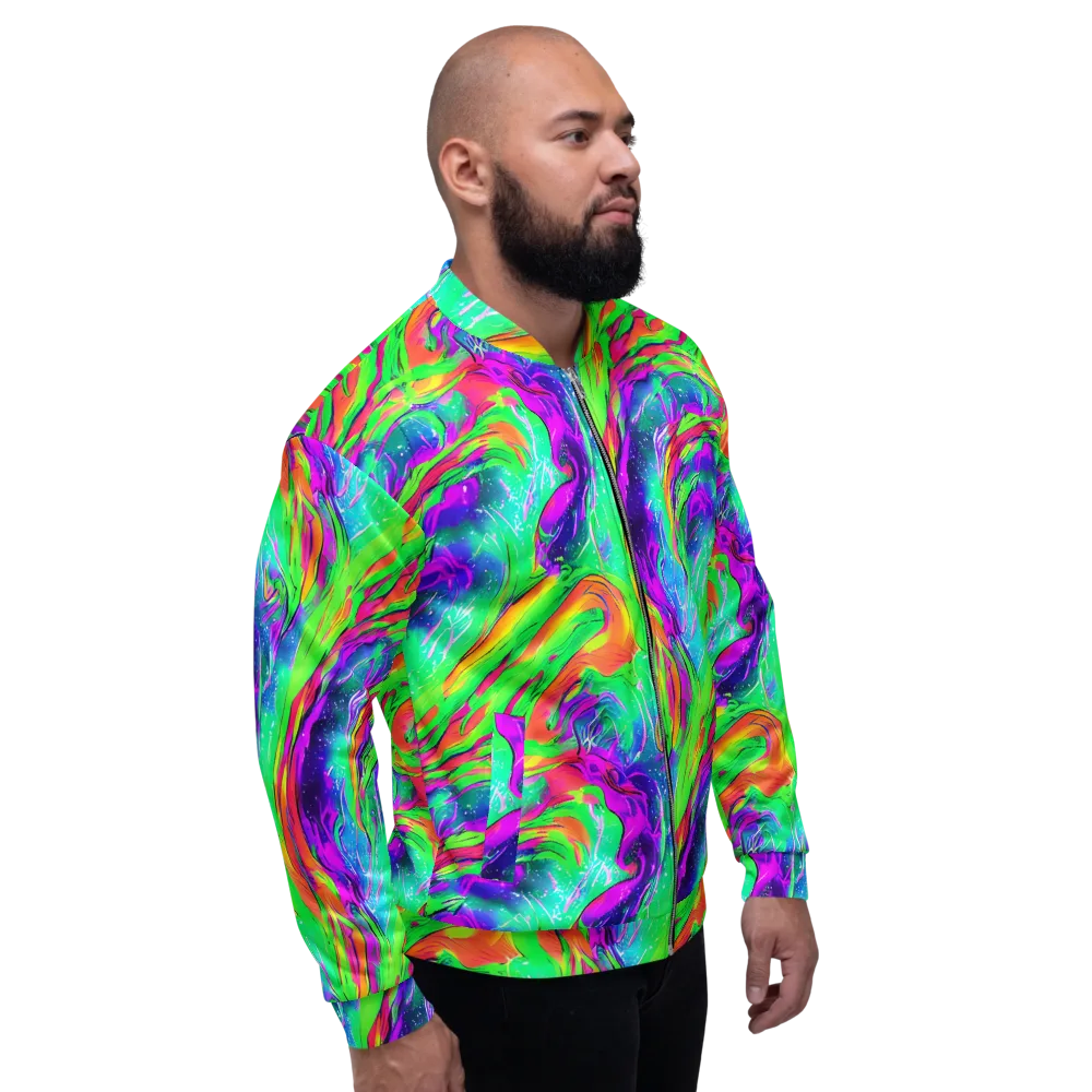 Ultraviolet Splash on Bomber Jacket — Right