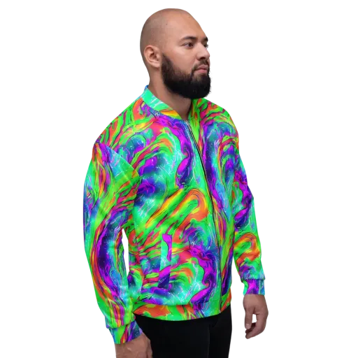 Ultraviolet Splash on a Bomber Jacket