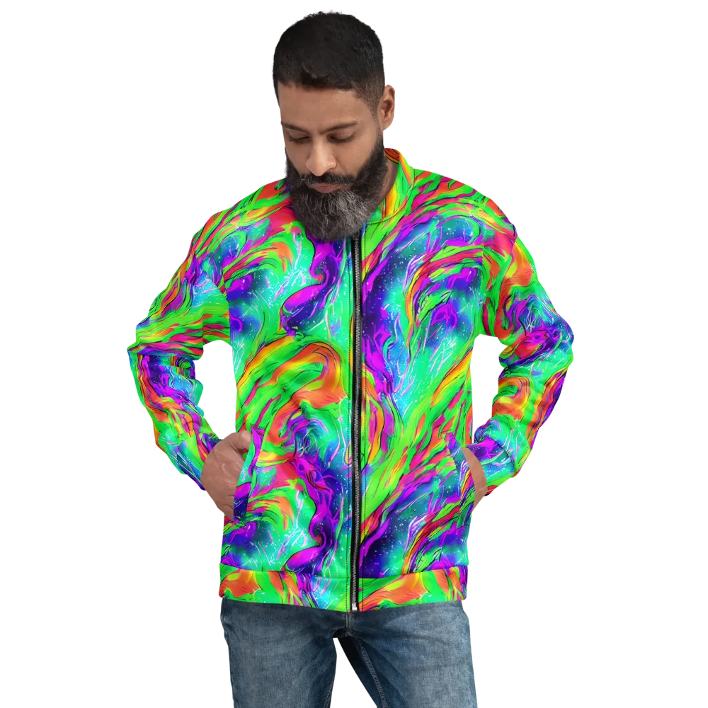 Ultraviolet Splash on Bomber Jacket — Front