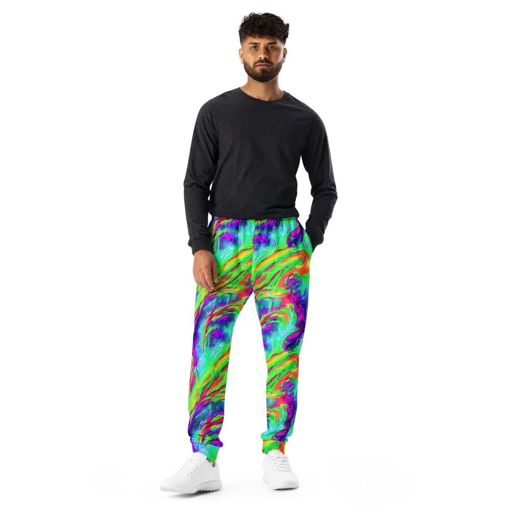 Ultraviolet Splash on Men's Joggers — Front