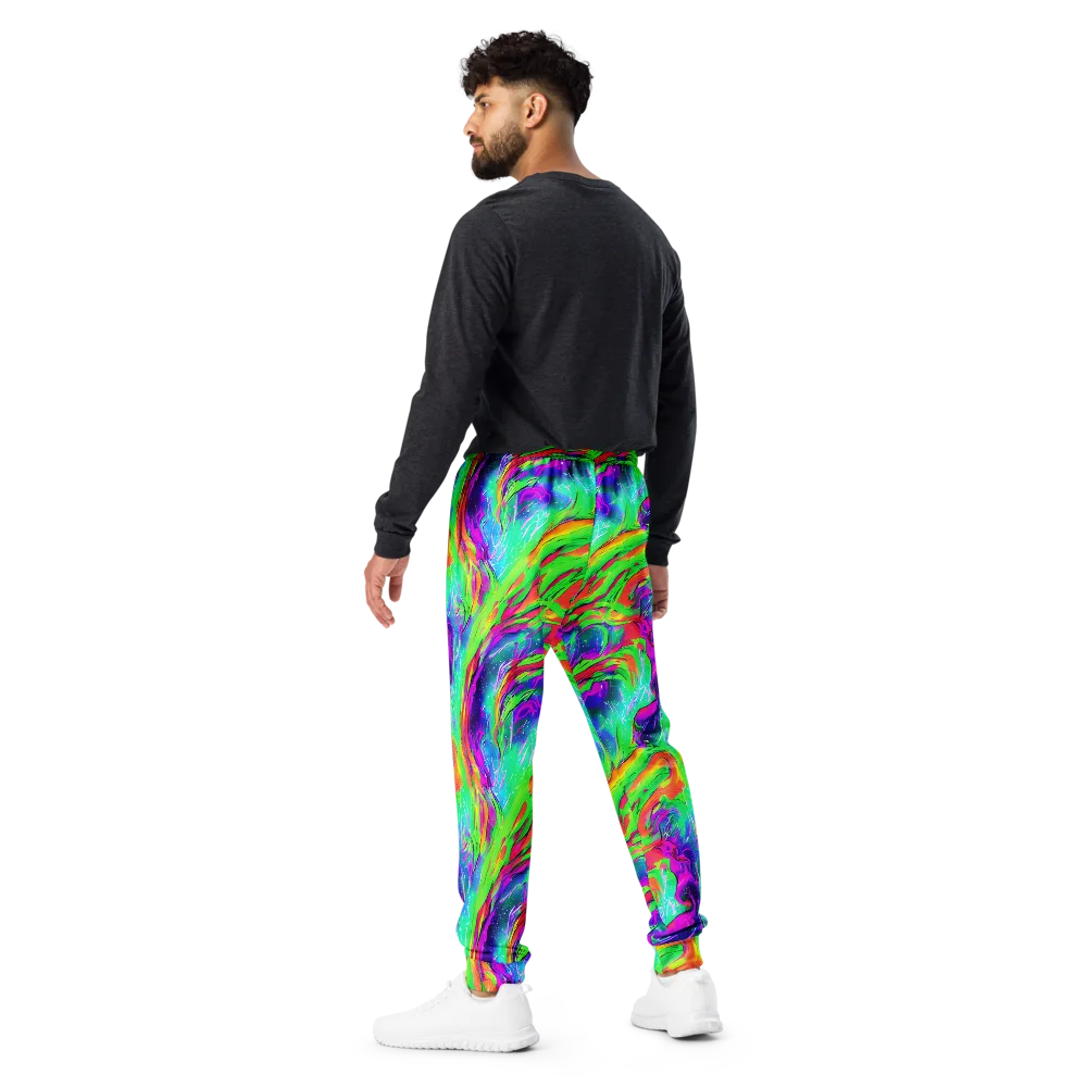 Ultraviolet Splash on Men's Joggers — Back