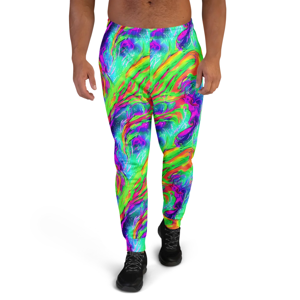 Ultraviolet Splash on Men's Joggers — Front