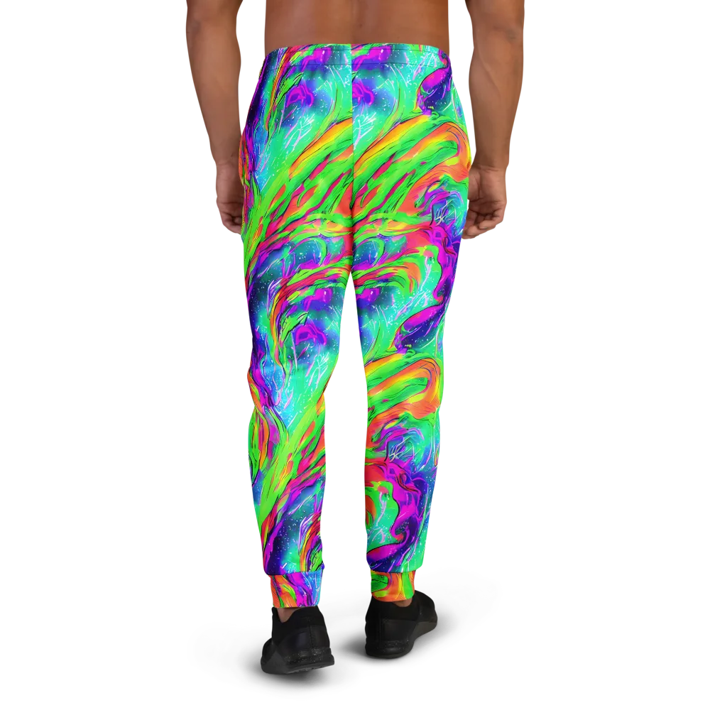 Ultraviolet Splash on Men's Joggers — Back