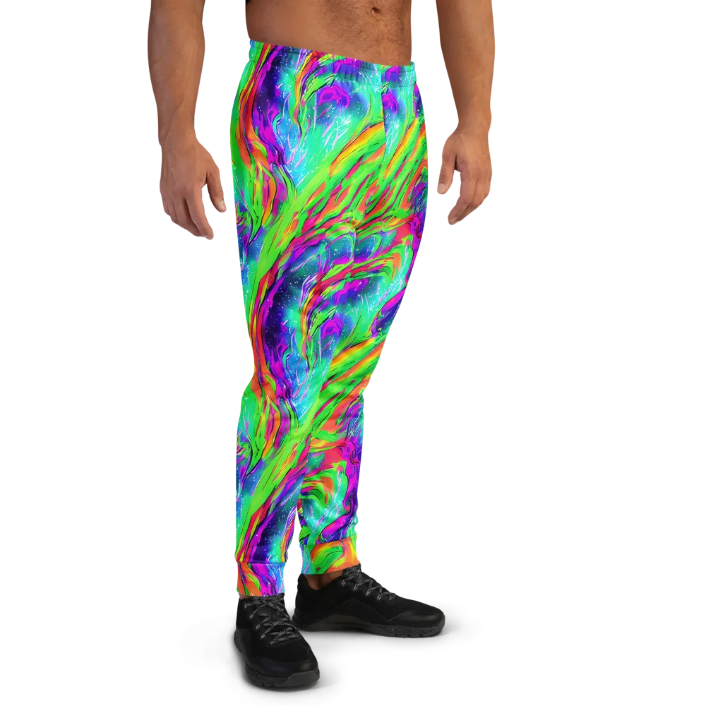 Ultraviolet Splash on Men's Joggers — Right