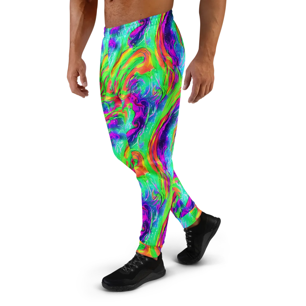 Ultraviolet Splash on Men's Joggers — Left