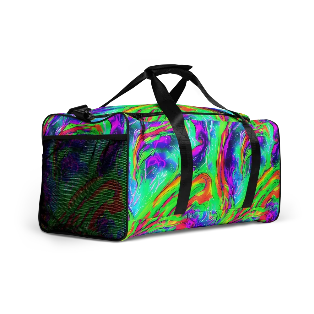 Ultraviolet Splash on Duffle Bag — Right Front