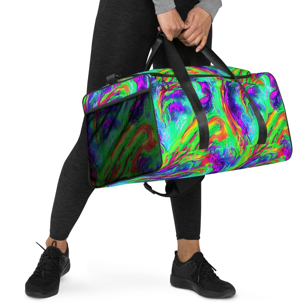 Ultraviolet Splash on Duffle Bag — Right Front