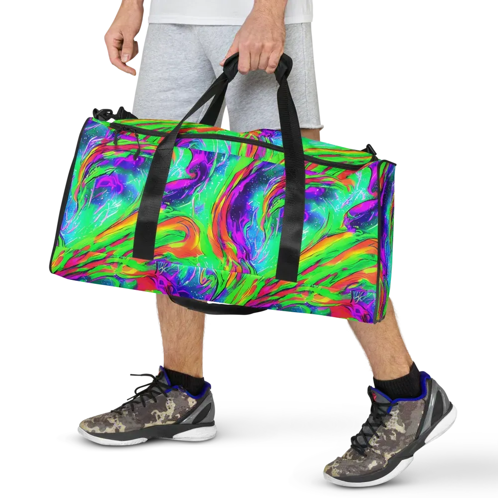 Ultraviolet Splash on Duffle Bag — Front