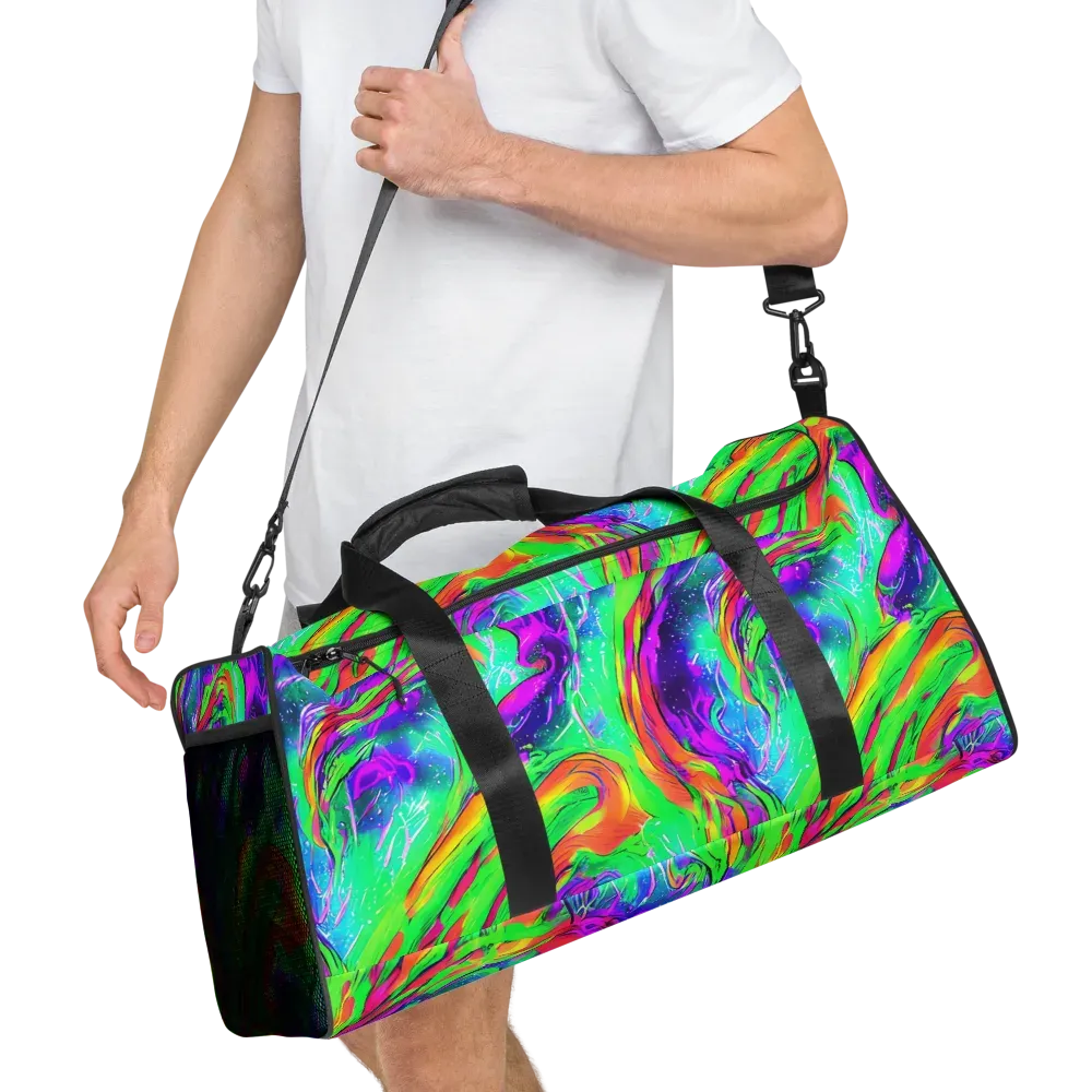 Ultraviolet Splash on Duffle Bag — Right Front