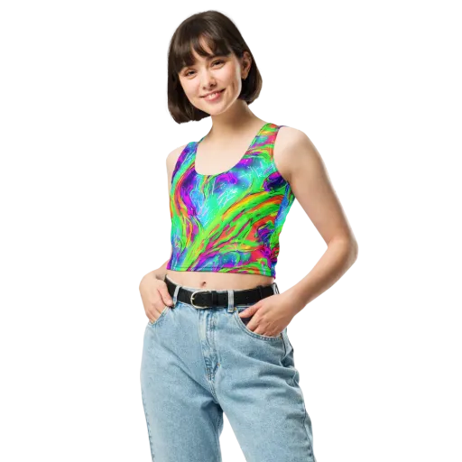 Ultraviolet Splash on a Crop Top