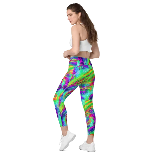 Ultraviolet Splash on a Leggings with Pockets