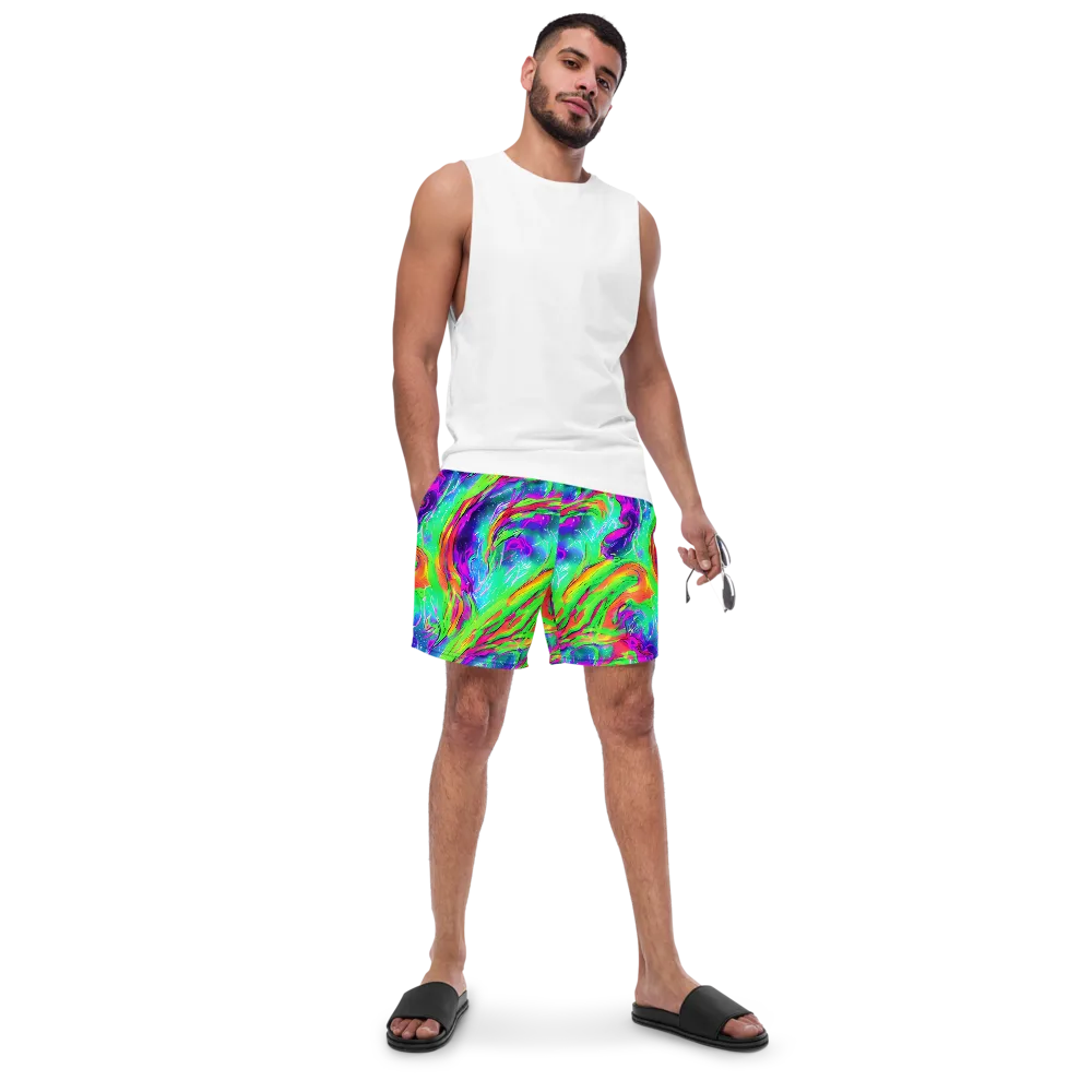 Ultraviolet Splash on Swim Trunks — Front