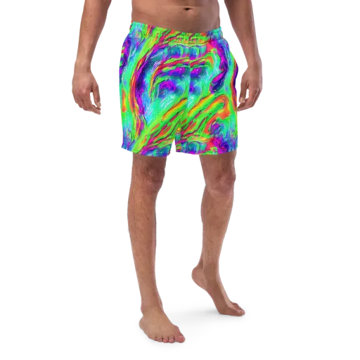 Ultraviolet Splash on a Swim Trunks
