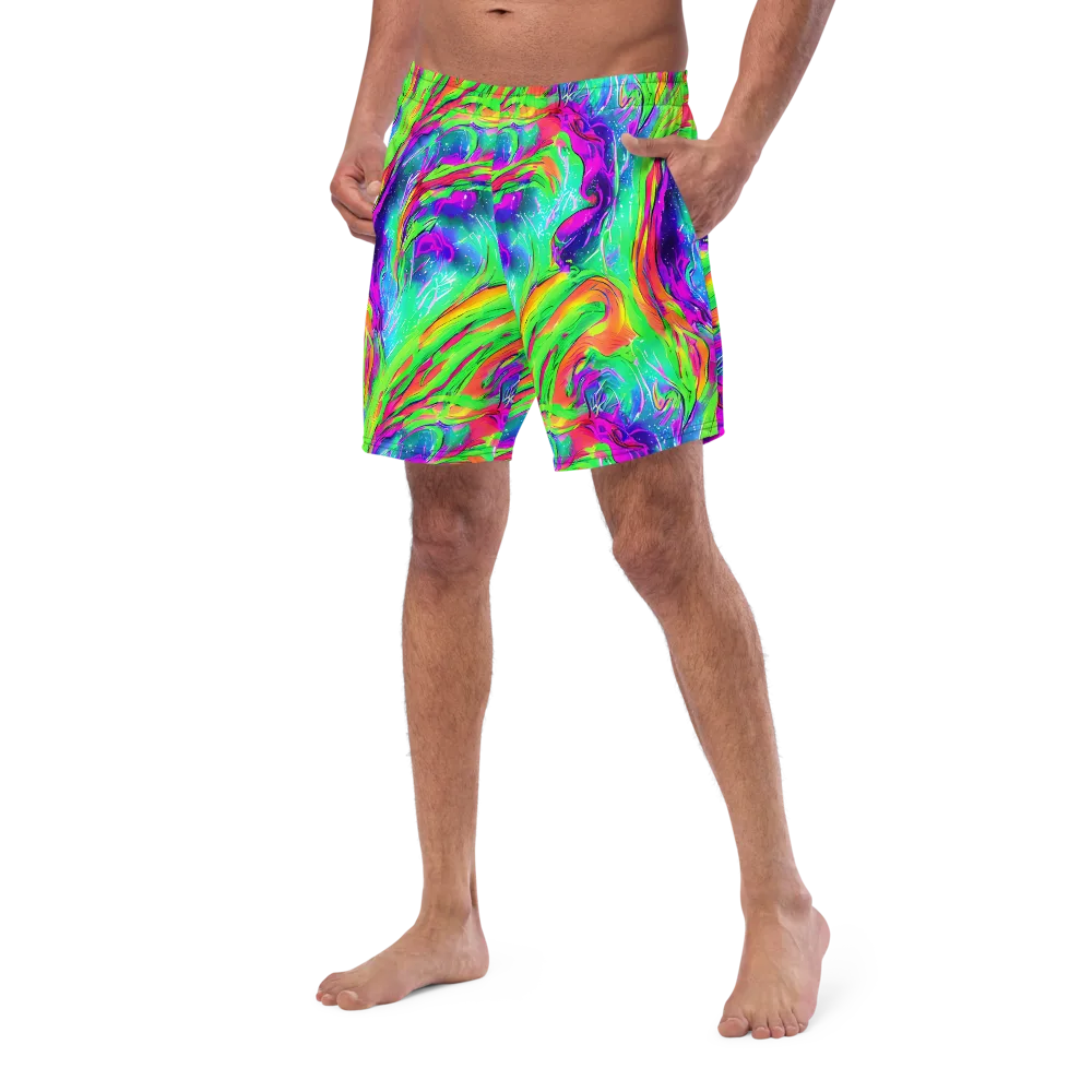 Ultraviolet Splash on Swim Trunks — Left Front