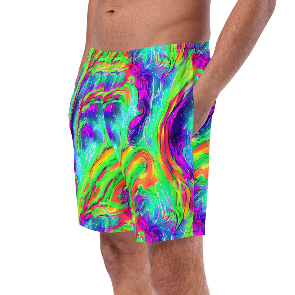 Ultraviolet Splash on Swim Trunks — Left Front