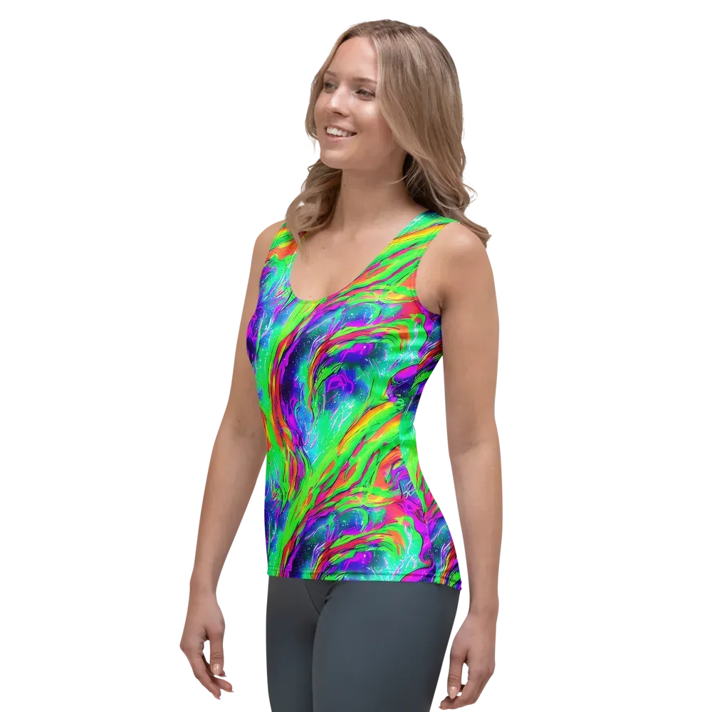 Ultraviolet Splash on Women's Tank Top — Left Front