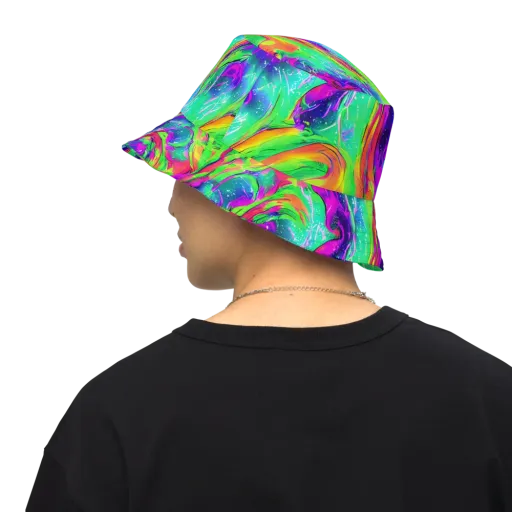 Ultraviolet Splash on a Reversible Bucket Hat