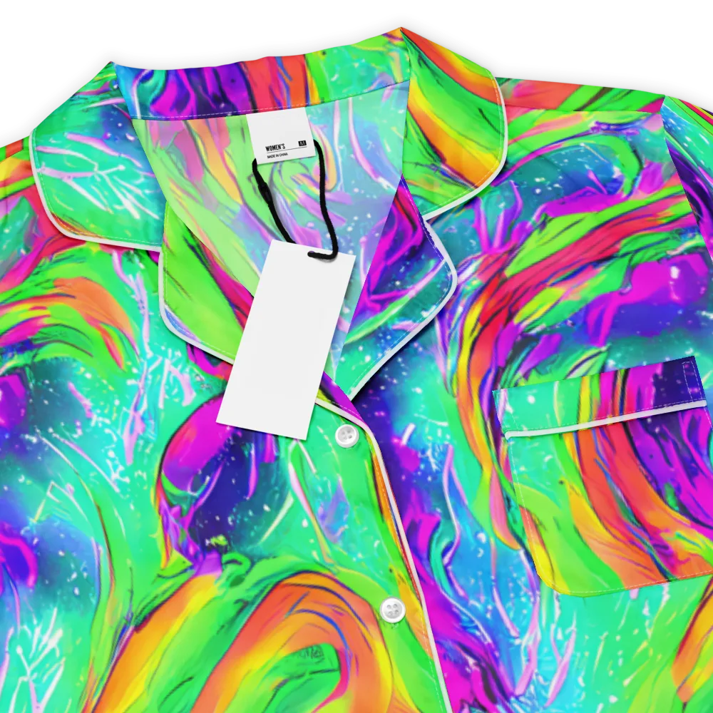 Ultraviolet Splash on Women's Short Sleeve Pajama Top — Product details