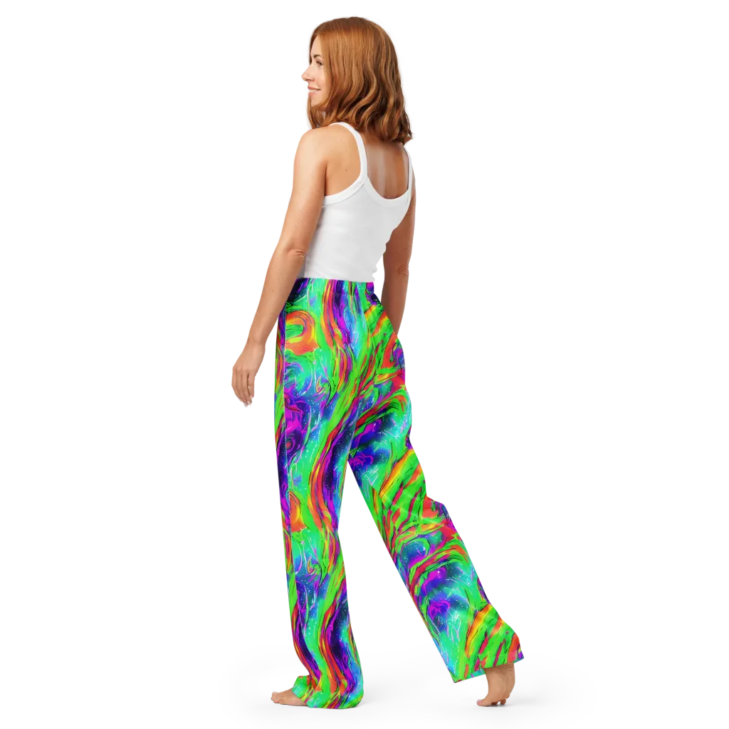 Ultraviolet Splash on Women's Pajama Pants — Back