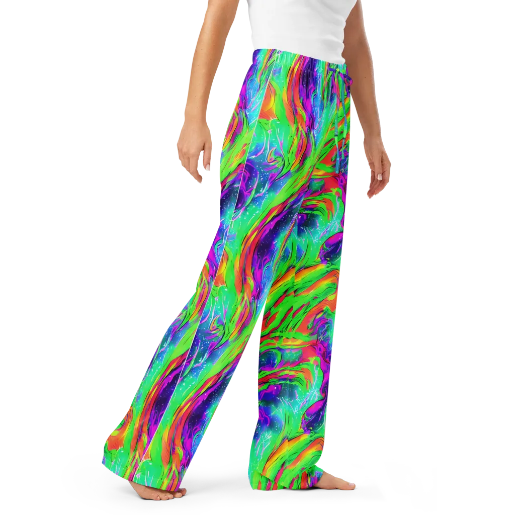 Ultraviolet Splash on Women's Pajama Pants — Right Front