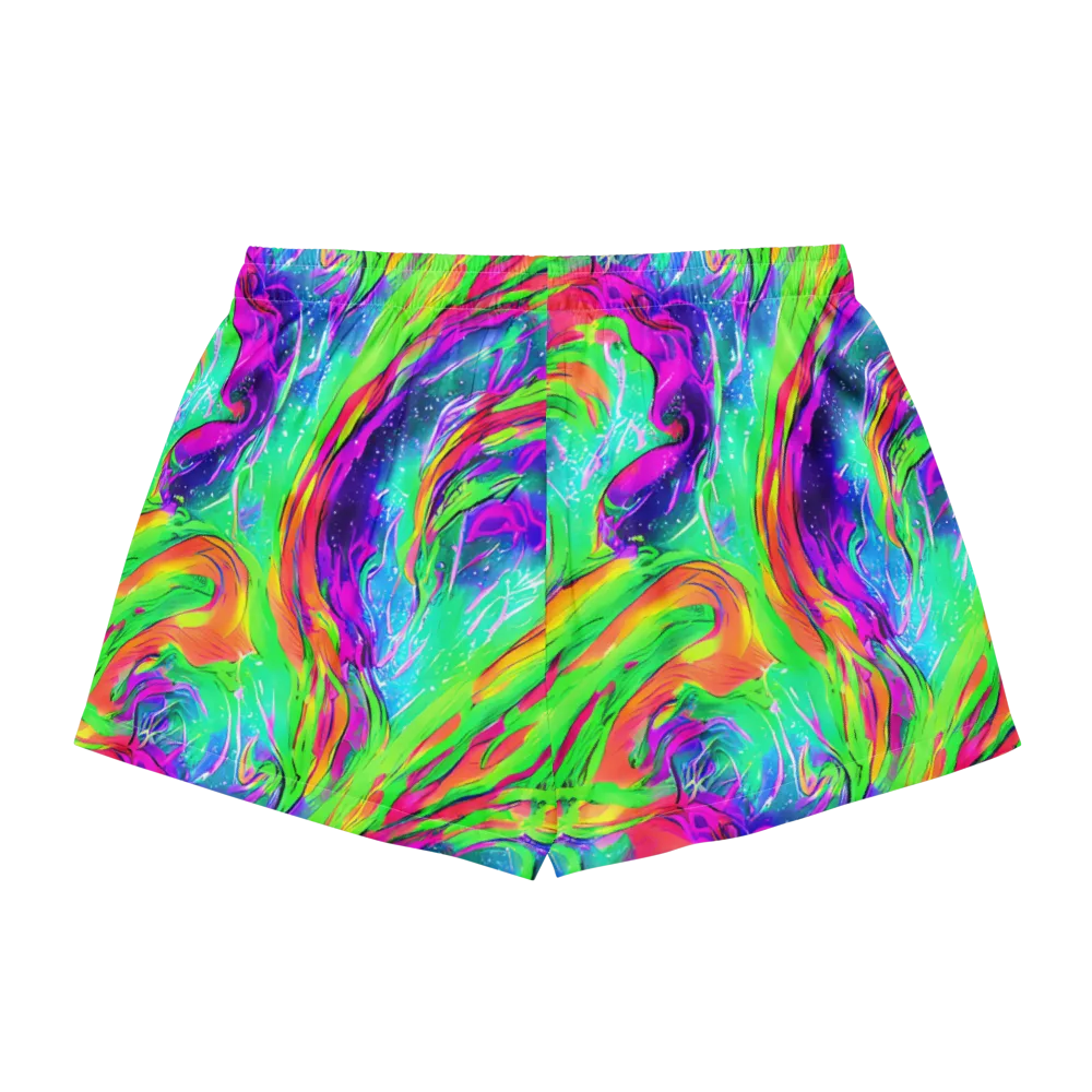 Ultraviolet Splash on Women's Pajama Shorts — Back