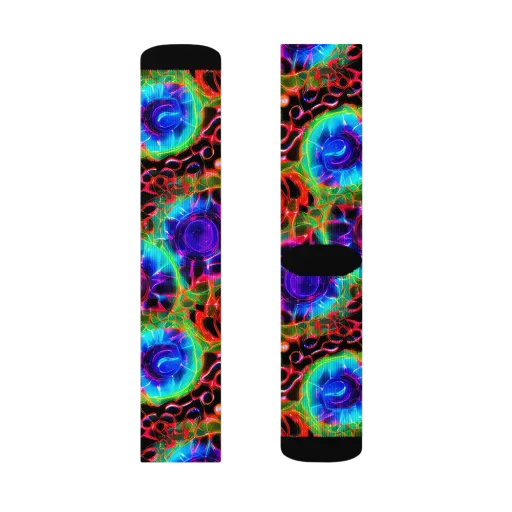 Neon Bloomstorm on a Socks