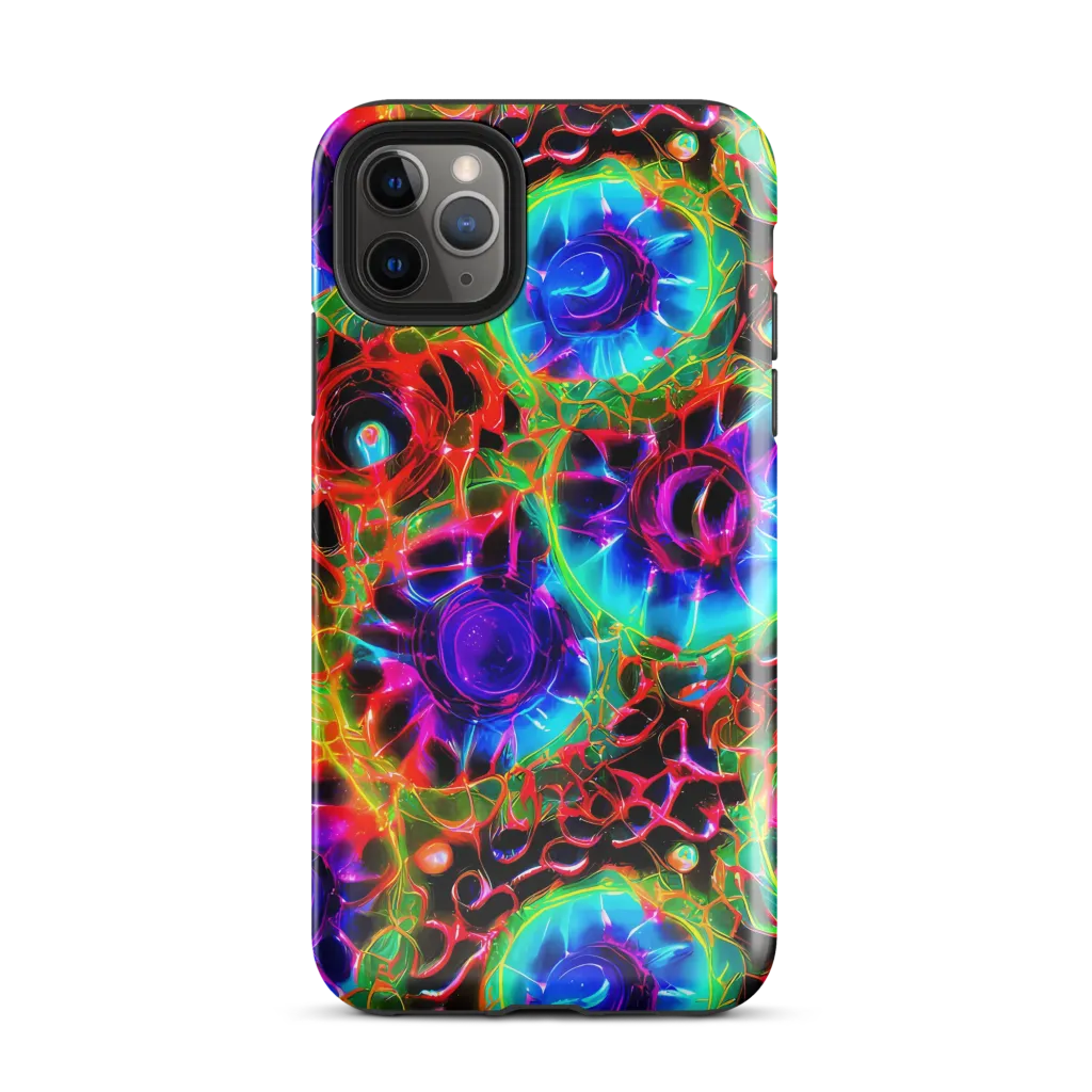 Neon Bloomstorm on Tough Case for iPhone® — Front