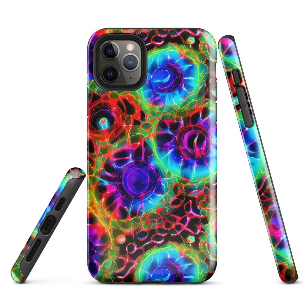 Neon Bloomstorm on Tough Case for iPhone® — Front