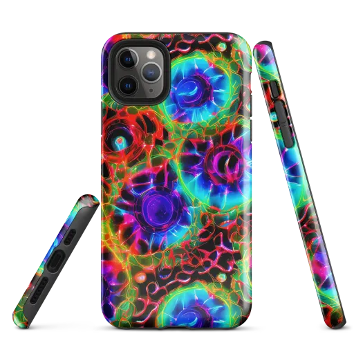 Neon Bloomstorm on a Tough Case for iPhone®