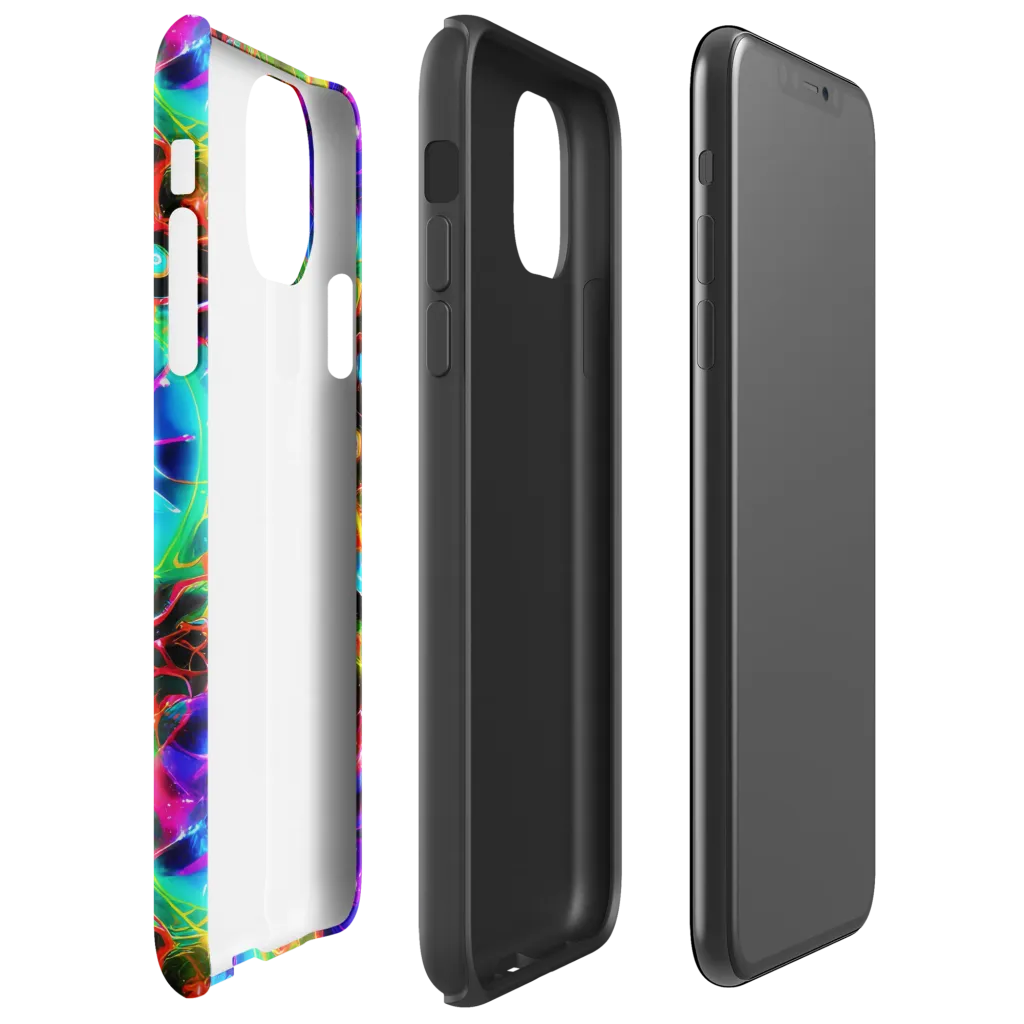 Neon Bloomstorm on Tough Case for iPhone® — Right