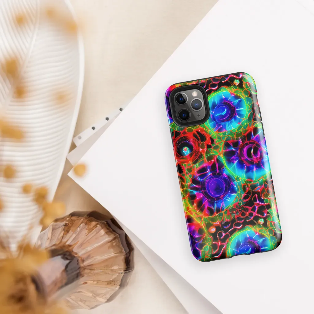 Neon Bloomstorm on Tough Case for iPhone® — Front