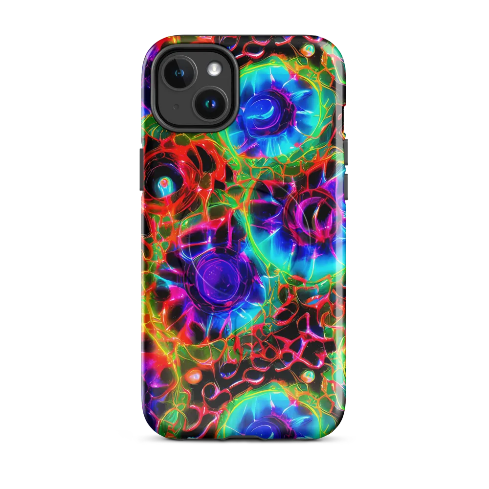 Neon Bloomstorm on MagSafe Tough Case for iPhone® — Front