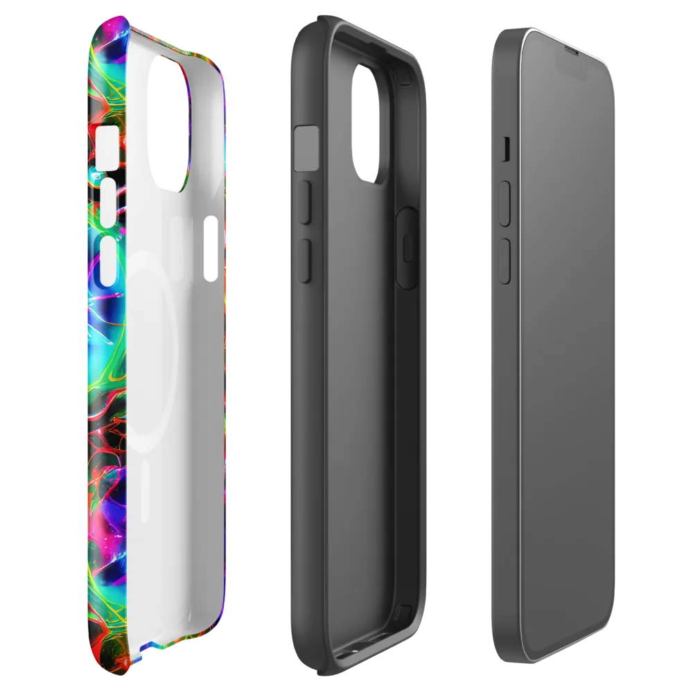 Neon Bloomstorm on MagSafe Tough Case for iPhone® — Front