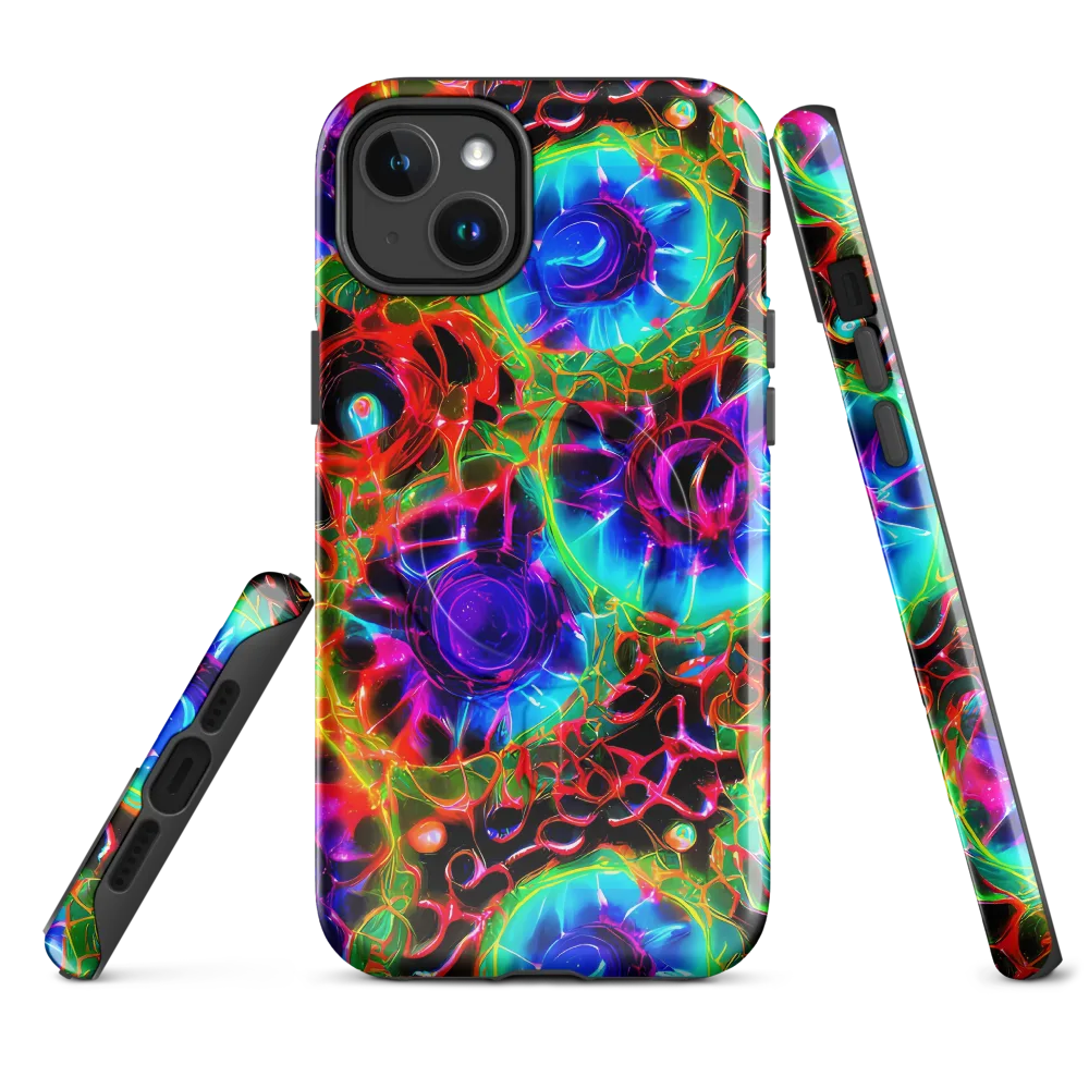 Neon Bloomstorm on MagSafe Tough Case for iPhone® — Front
