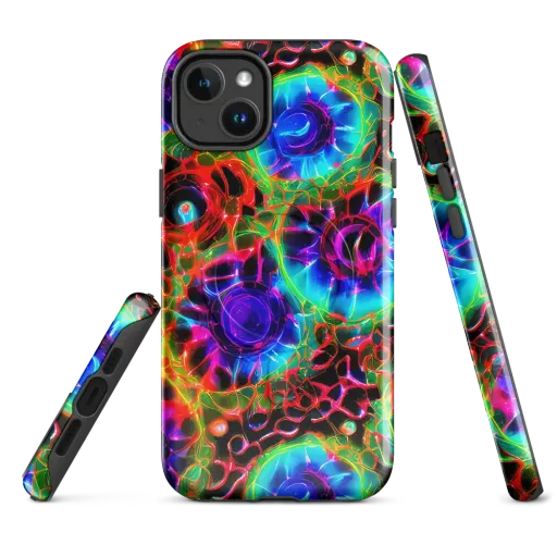 Neon Bloomstorm on a MagSafe Tough Case for iPhone®