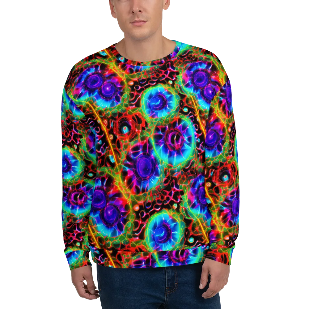 Neon Bloomstorm on Sweatshirt — Front