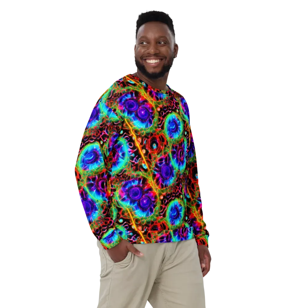 Neon Bloomstorm on Sweatshirt — Front