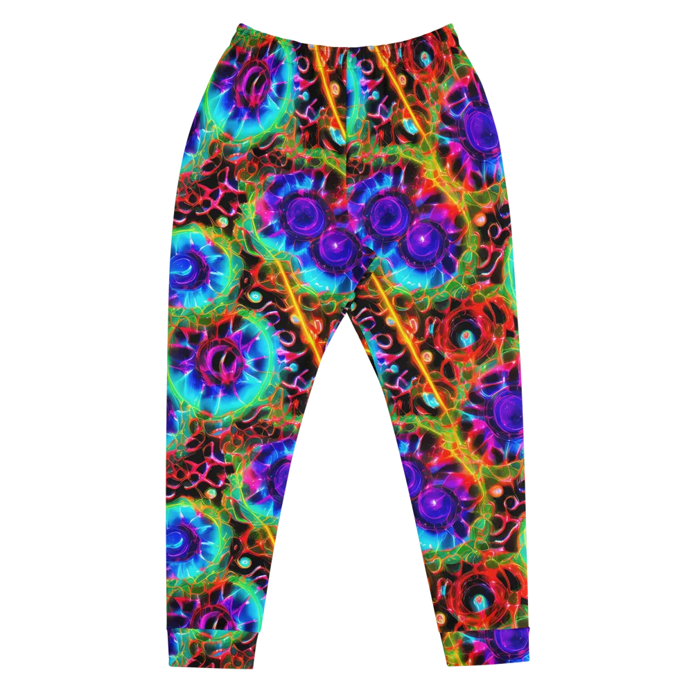 Neon Bloomstorm on Men's Joggers — Front